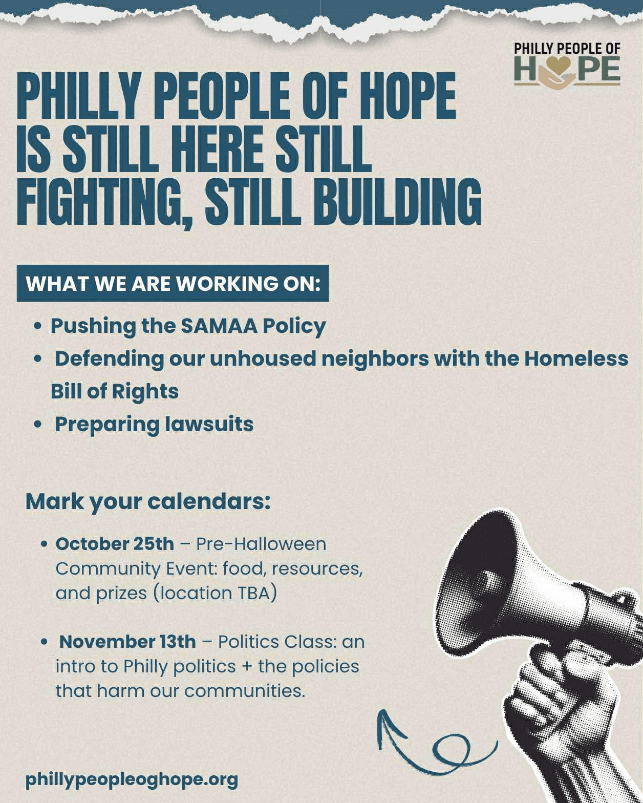 Philly People of is still here still fighting, still building